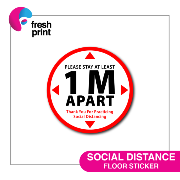 SOCIAL DISTANCE FLOOR STICKER