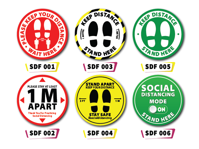 Social Distancing Floor Sticker