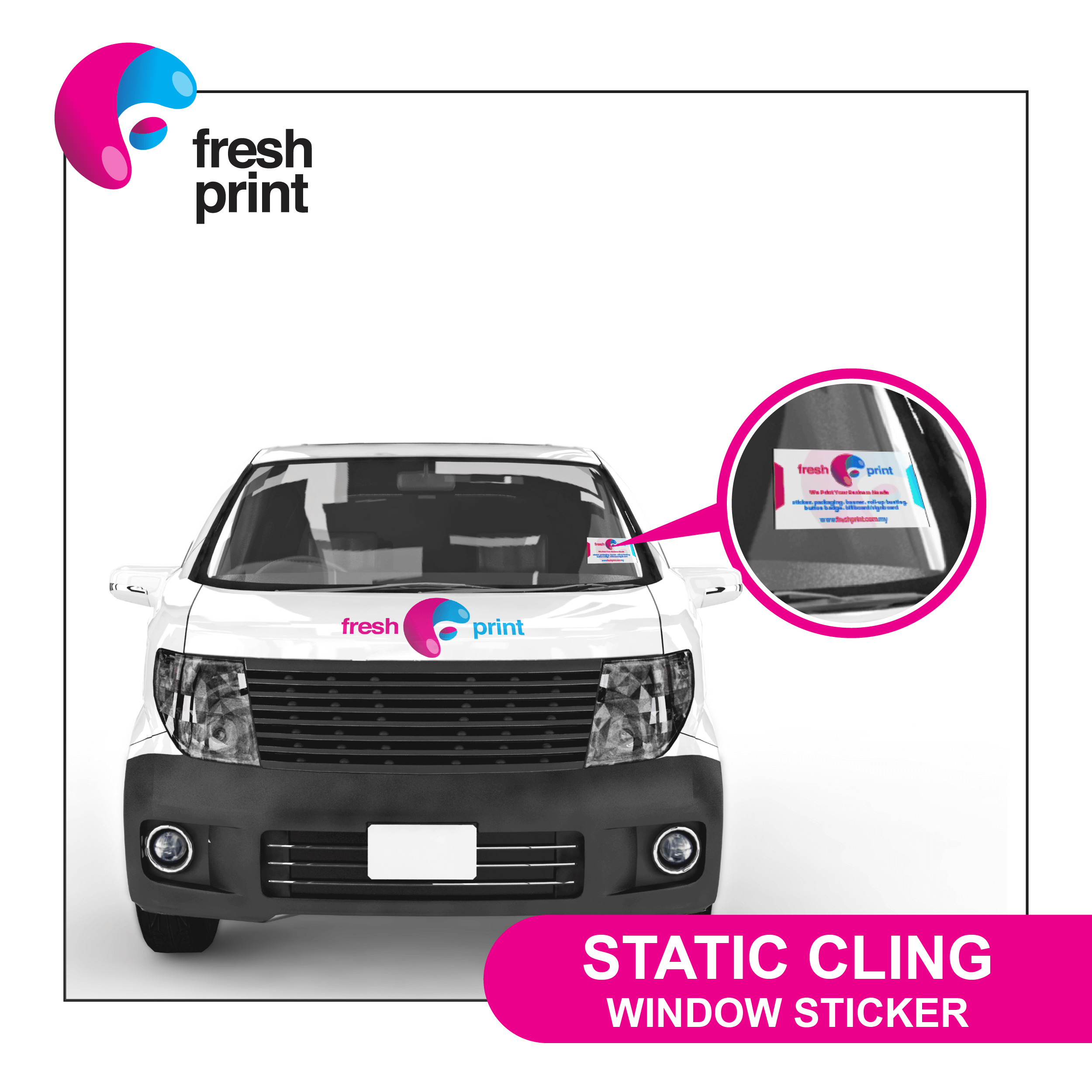 Car Sticker / Static Cling Window Sticker - Fresh Print - Online
